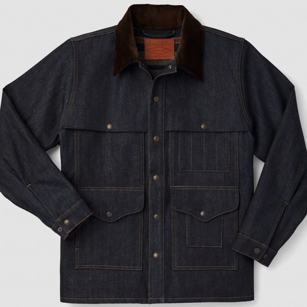 Men's Lined Denim Cruiser Jacket Raw Indigo
