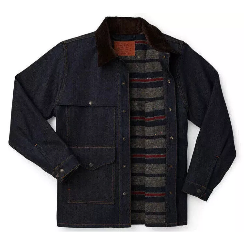Men's Lined Denim Cruiser Jacket Raw Indigo - Image 2