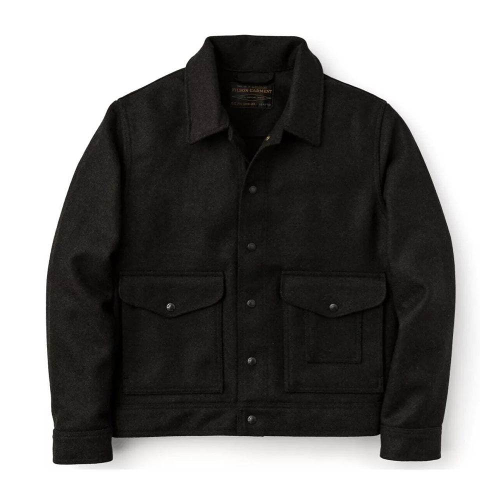Wool Work Jacket Peat Black Dark*