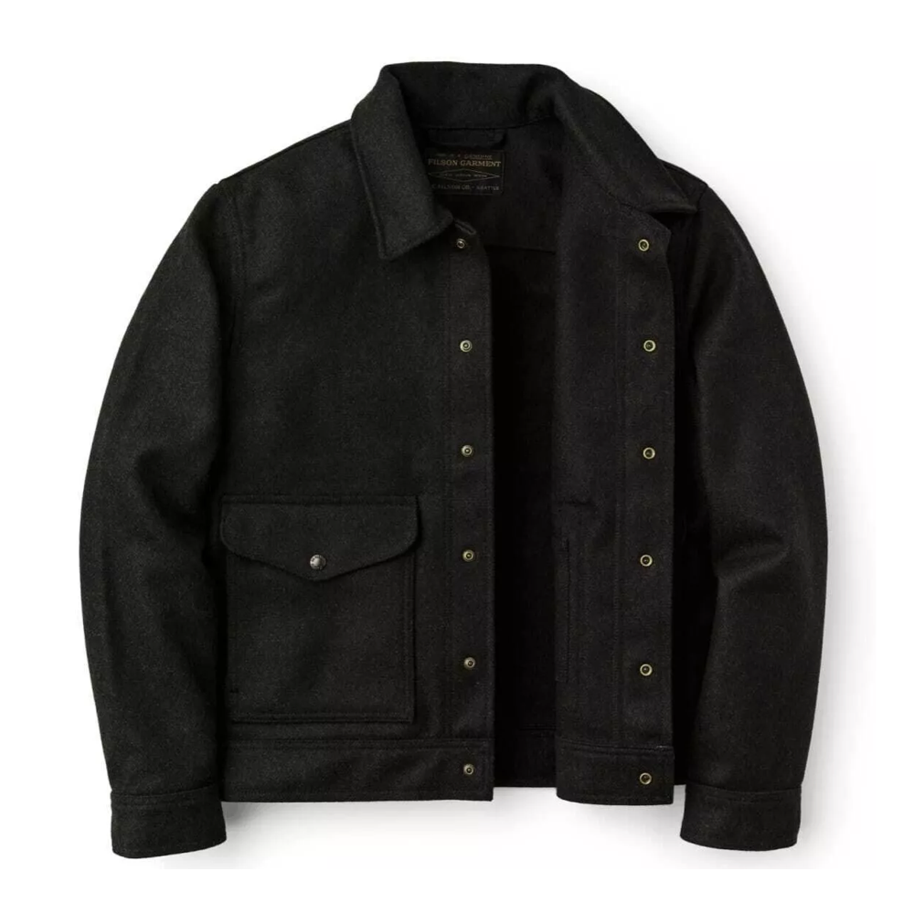 Wool Work Jacket Peat Black Dark* - Image 2
