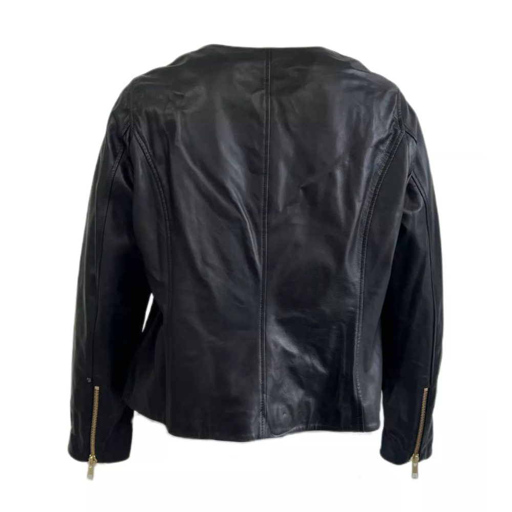 Women's Black Sheepskin Leather - Image 3