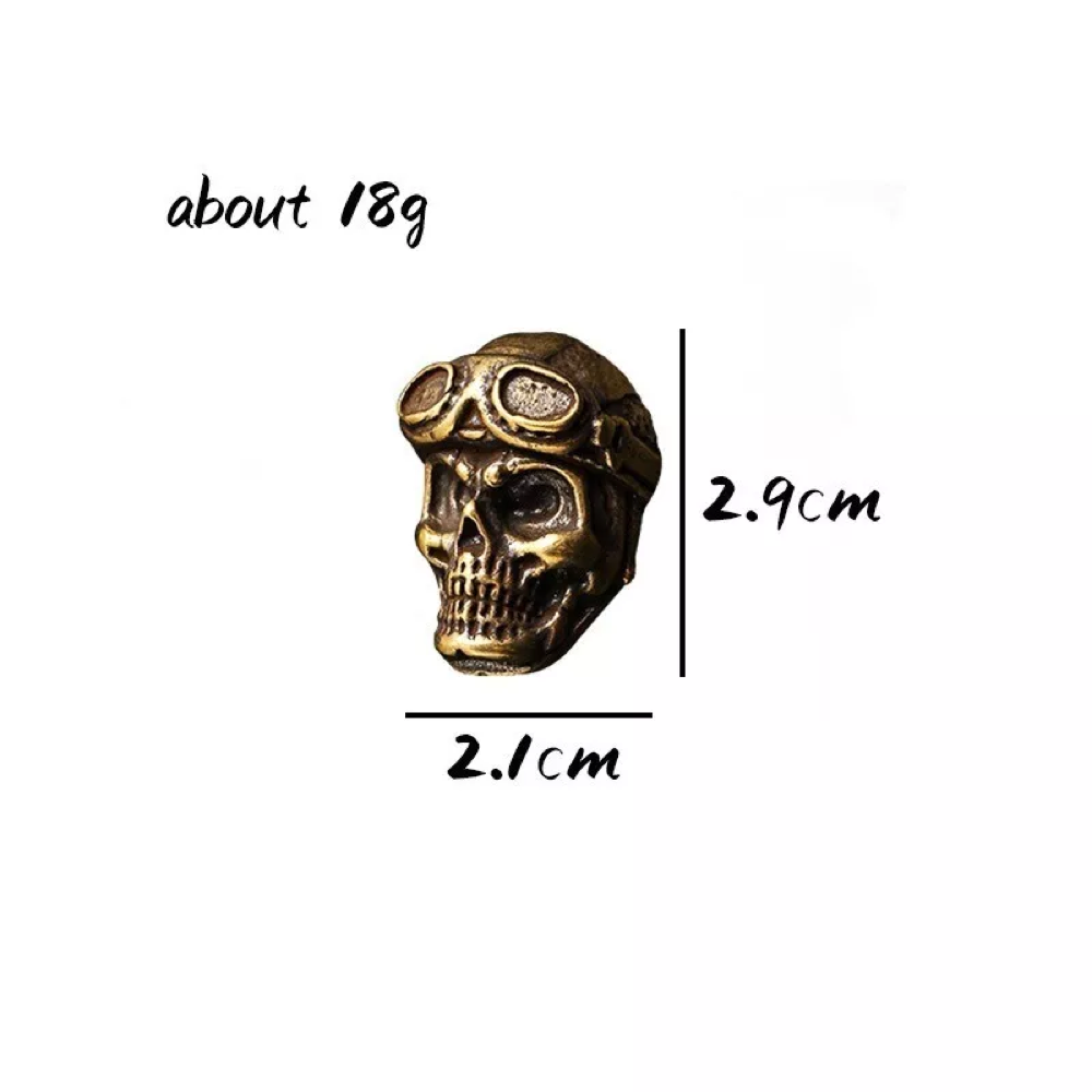 Retro Brass Punk Skull Head Badge Button Pin Belt Buckle Screw Back DIY Craft - Image 5