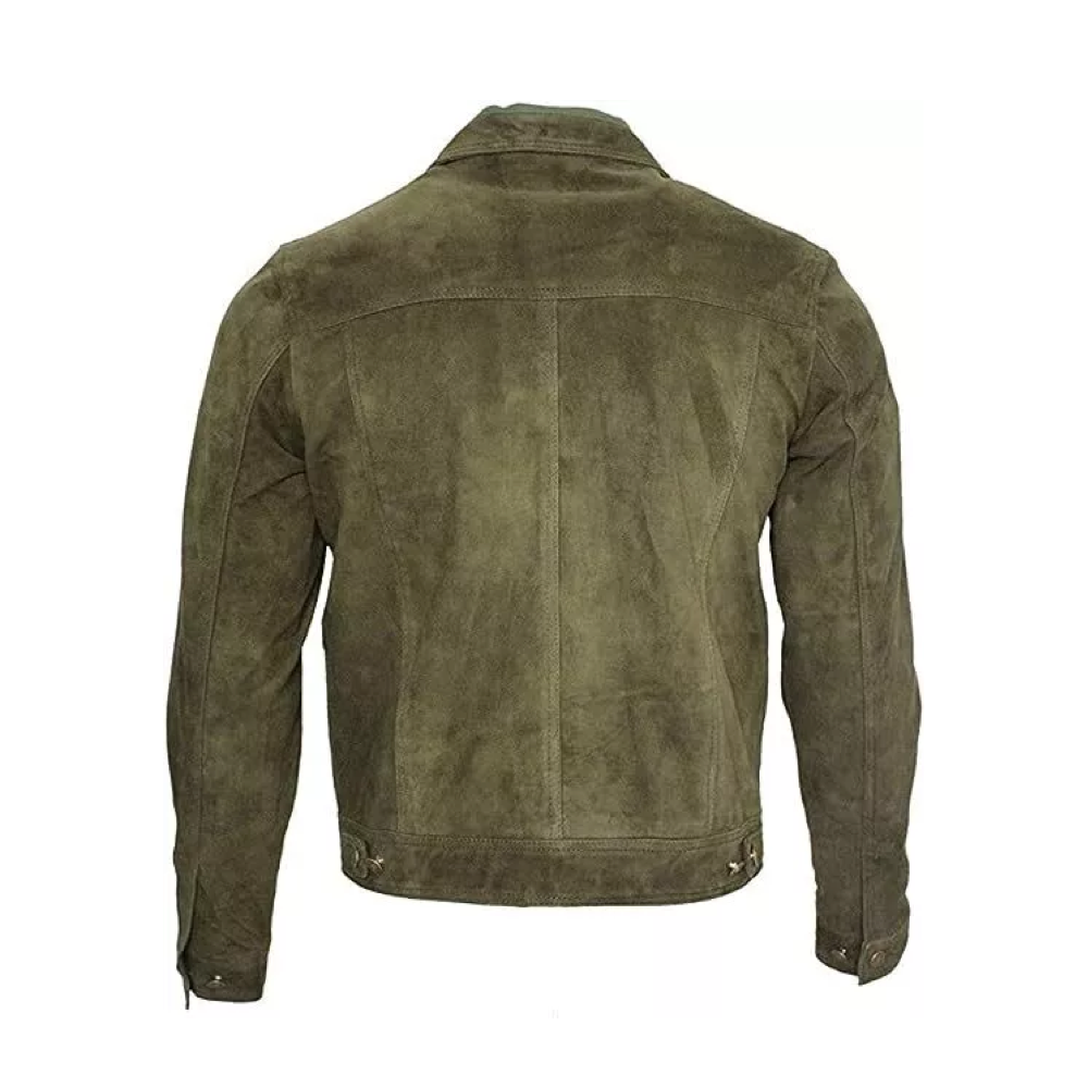 Western Leather Trucker Suede Jacket Men Retro Biker Motorcycle Cowboy Jacket* - Image 2