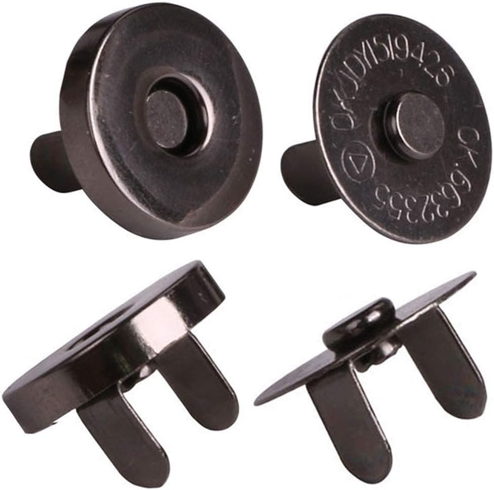 Mini Skater Round Magnetic Snaps Bag Button Clasps Closure Purse Handbag with Washer Nickel